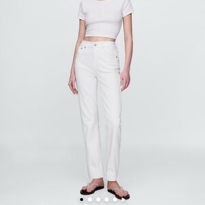 GAP High Rise ‘90s White Slim Straight Jeans